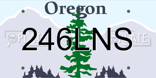 246LNS Oregon License Plate