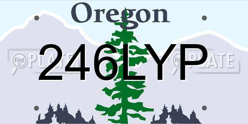 246LYP Oregon License Plate