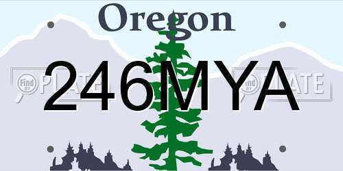 246MYA Oregon License Plate