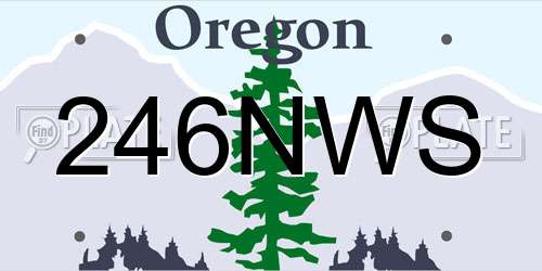 246NWS Oregon License Plate