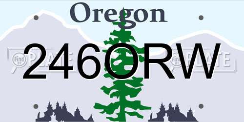 246ORW Oregon License Plate