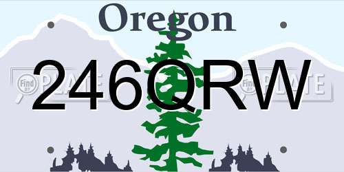 246QRW Oregon License Plate
