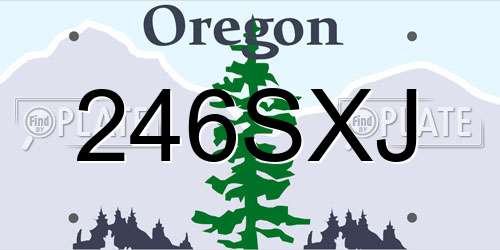 246SXJ Oregon License Plate