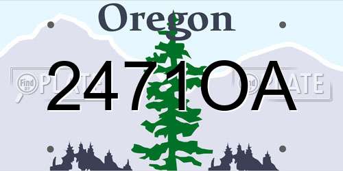 2471OA Oregon License Plate