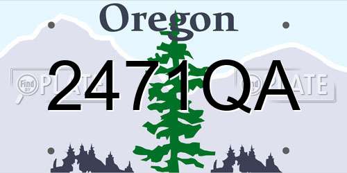 2471QA Oregon License Plate