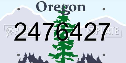 2476427 Oregon License Plate