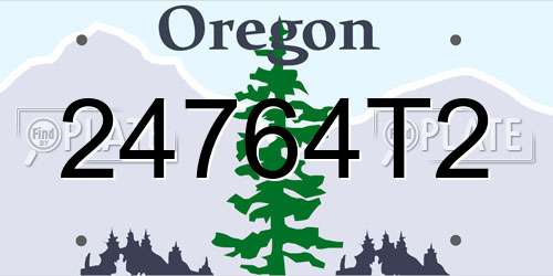 24764T2 Oregon License Plate