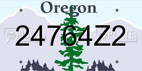 24764Z2 Oregon License Plate