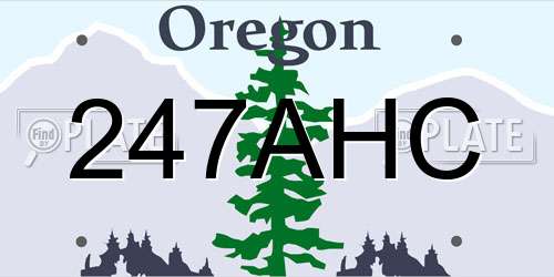 247AHC Oregon License Plate