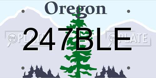 247BLE Oregon License Plate