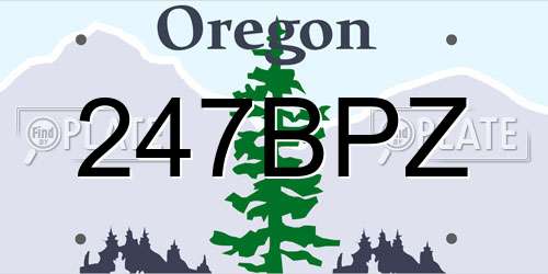 247BPZ Oregon License Plate