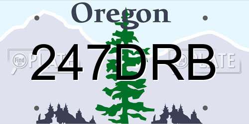 247DRB Oregon License Plate