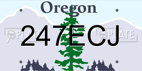 247ECJ Oregon License Plate