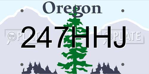 247HHJ Oregon License Plate