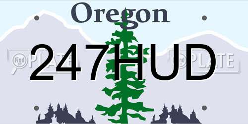 247HUD Oregon License Plate