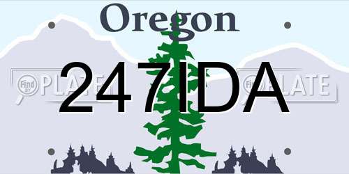 247IDA Oregon License Plate