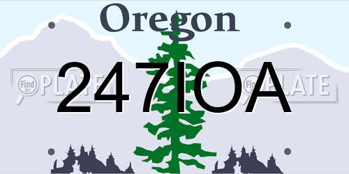247IOA Oregon License Plate
