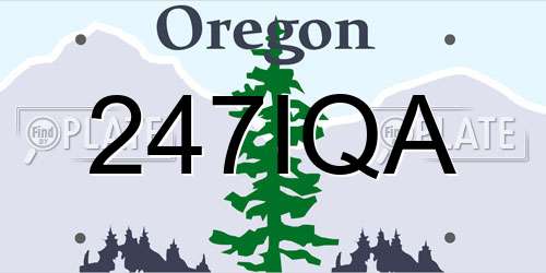 247IQA Oregon License Plate