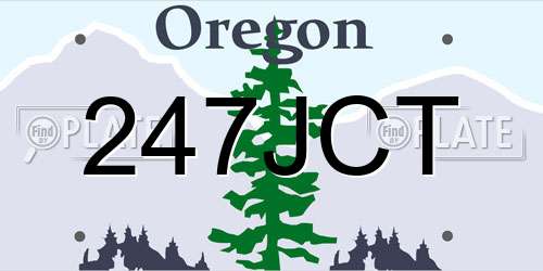247JCT Oregon License Plate