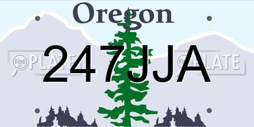 247JJA Oregon License Plate