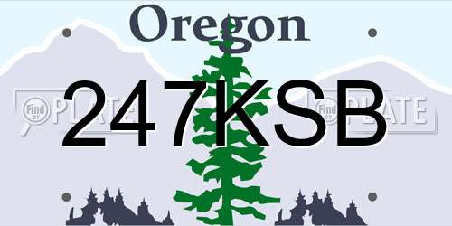 247KSB Oregon License Plate