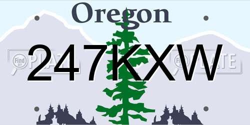 247KXW Oregon License Plate