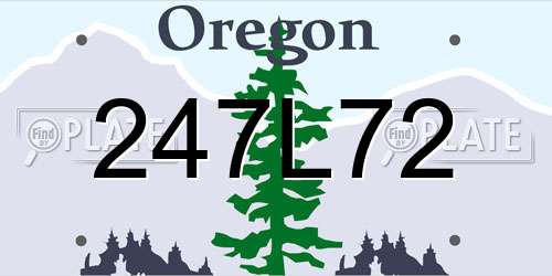 247L72 Oregon License Plate