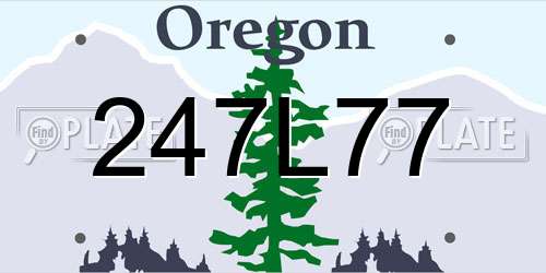 247L77 Oregon License Plate