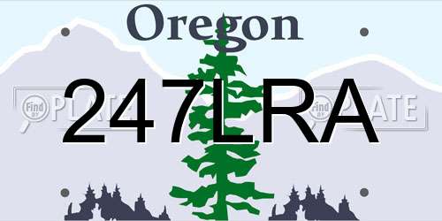 247LRA Oregon License Plate