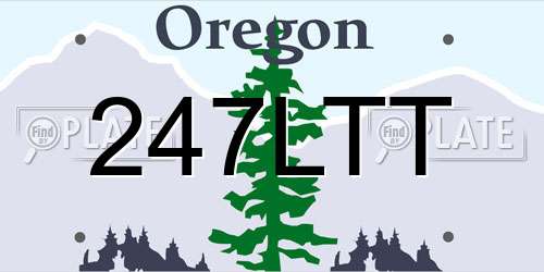 247LTT Oregon License Plate