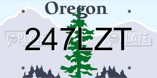 247LZT Oregon License Plate
