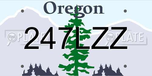 247LZZ Oregon License Plate