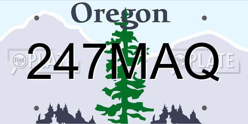247MAQ Oregon License Plate