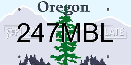 247MBL Oregon License Plate