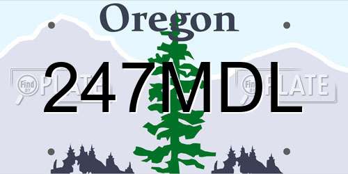 247MDL Oregon License Plate