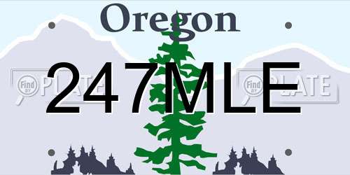 247MLE Oregon License Plate