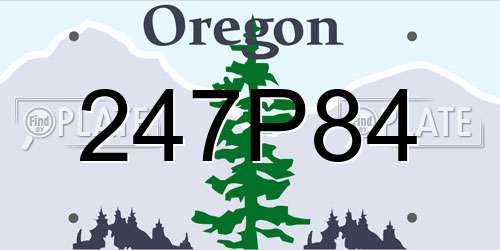 247P84 Oregon License Plate