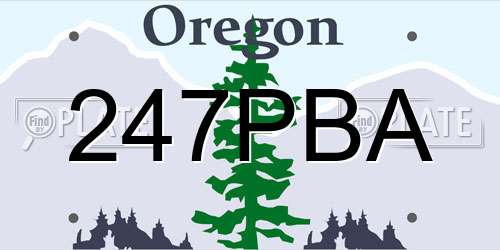 247PBA Oregon License Plate