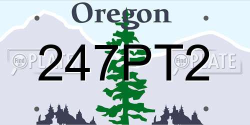247PT2 Oregon License Plate