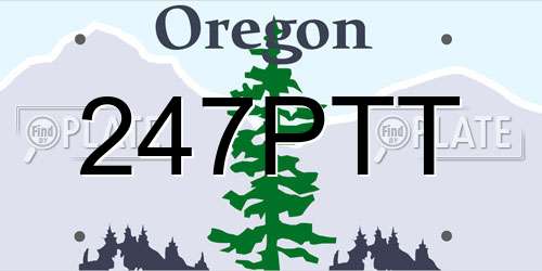 247PTT Oregon License Plate