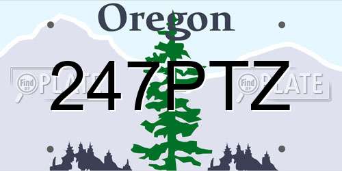 247PTZ Oregon License Plate