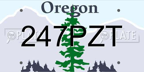 247PZT Oregon License Plate