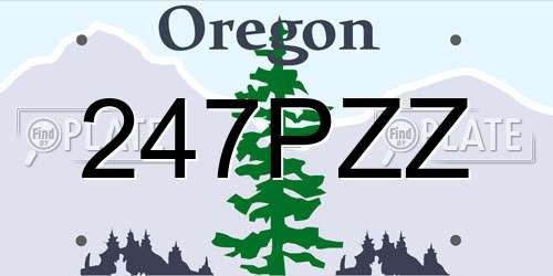 247PZZ Oregon License Plate