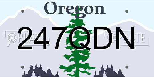247QDN Oregon License Plate