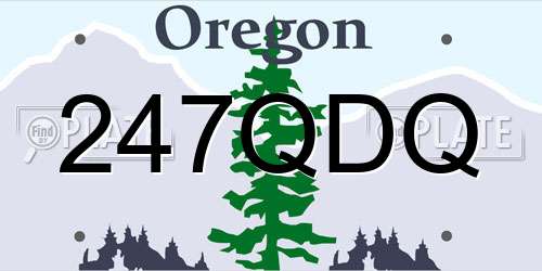 247QDQ Oregon License Plate