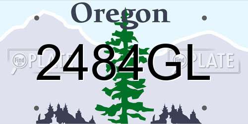 2484GL Oregon License Plate