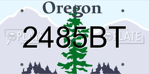 2485BT Oregon License Plate