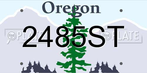 2485ST Oregon License Plate