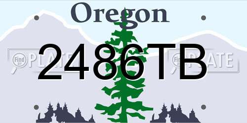 2486TB Oregon License Plate