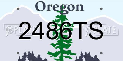 2486TS Oregon License Plate
